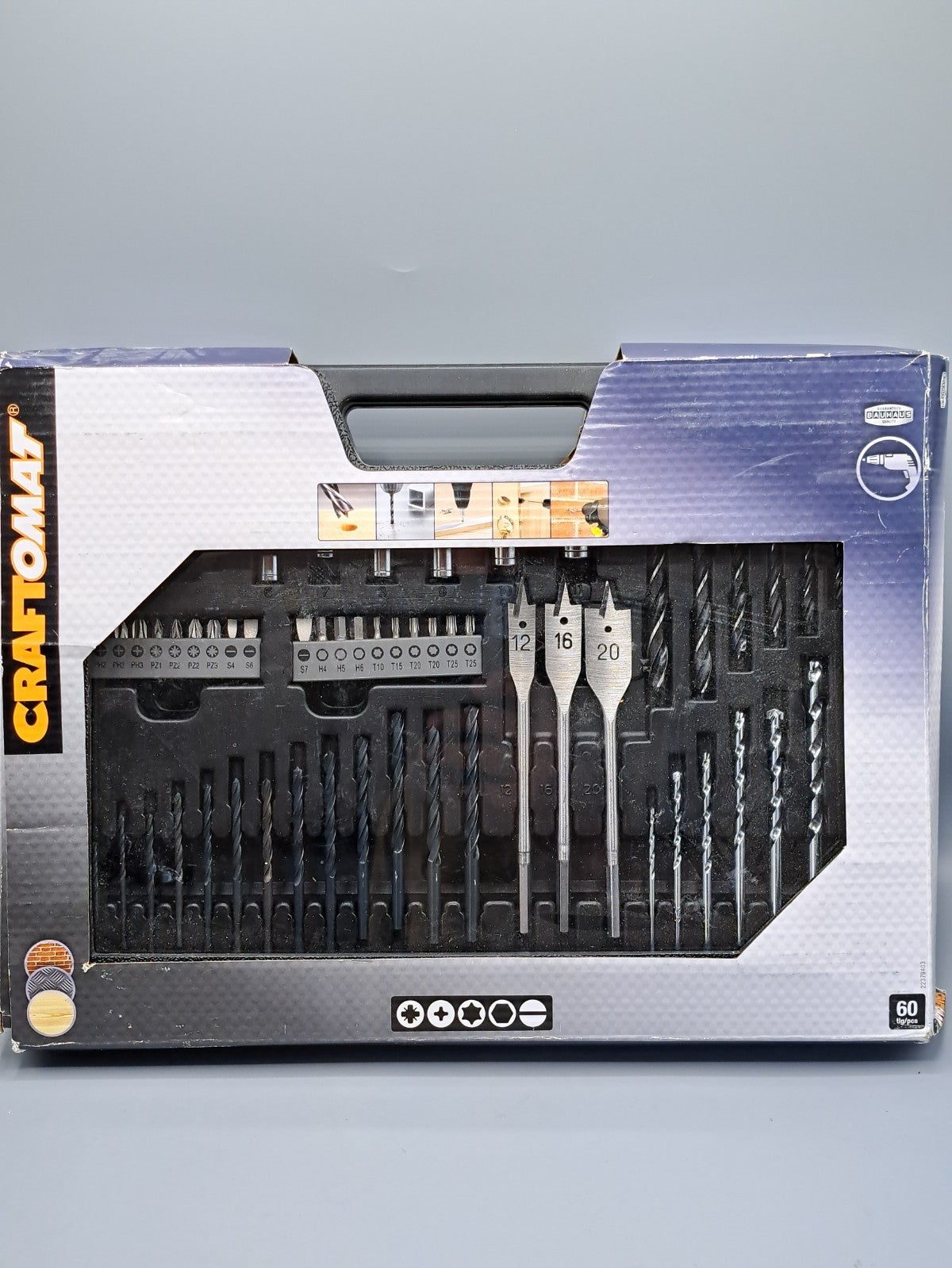 Bauhaus Craftomat 60 teiliges Bohrer-/Schrauben Set